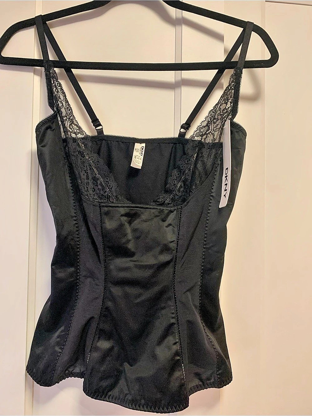 DKNY Ravishing Romance Wear Your Own Bra Shapewear Camisole L Black NWT